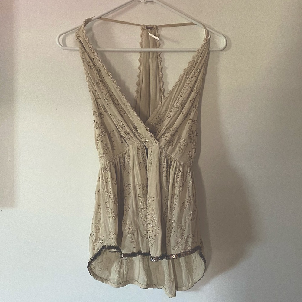 Free People Beaded Top